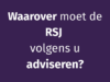 Input voor het meerjarenprogramma 2025-2028 RSJ